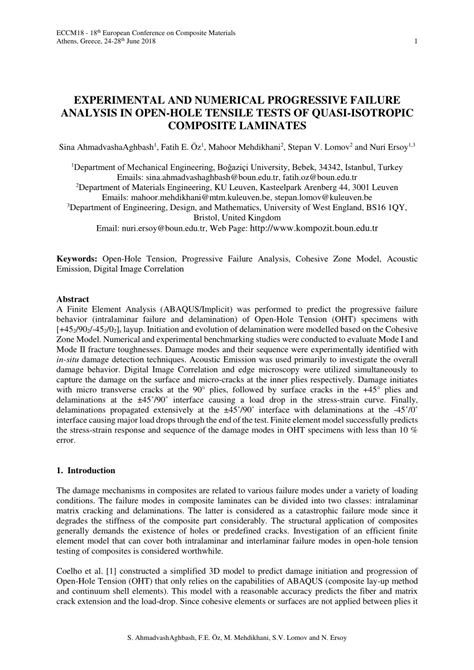 Numerical and Experimental Analyses of Component Failure Risk 